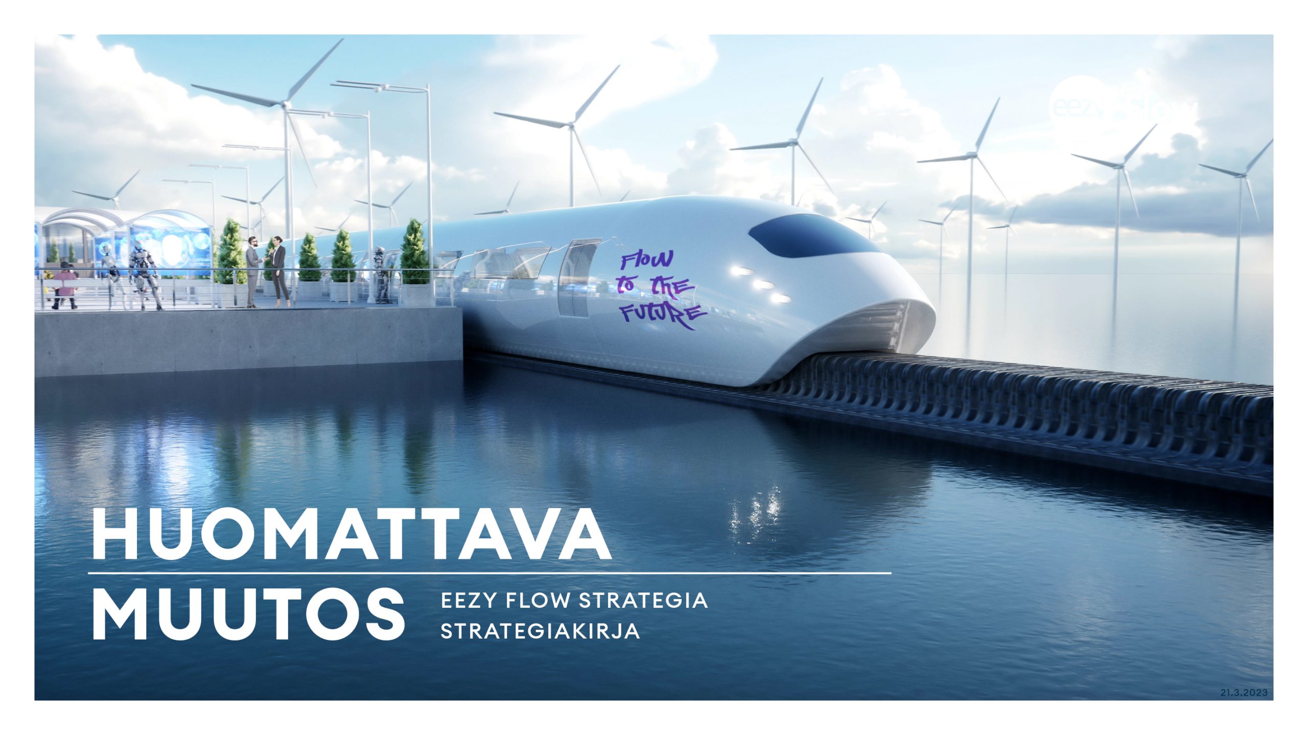 Strategian teema – matkalla tulevaisuuteen – oli esillä juna-analogian muodossa.